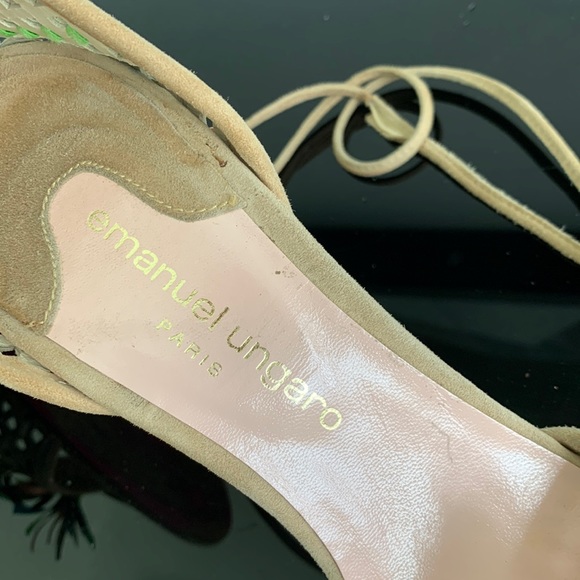 Emanuel Ungaro tan suede heels size 7 - Picture 6 of 7